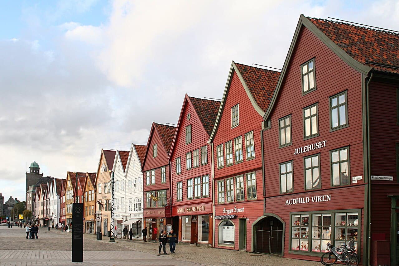 Quartier de « Bryggen » dans la ville de Bergen