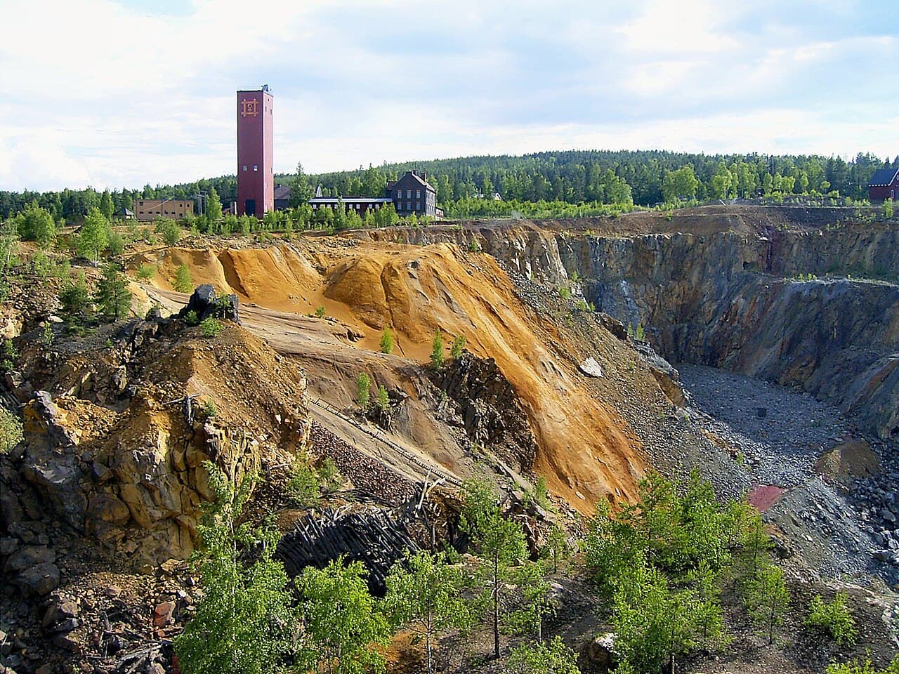 Zone d'exploitation minière de la grande montagne de cuivre de Falun