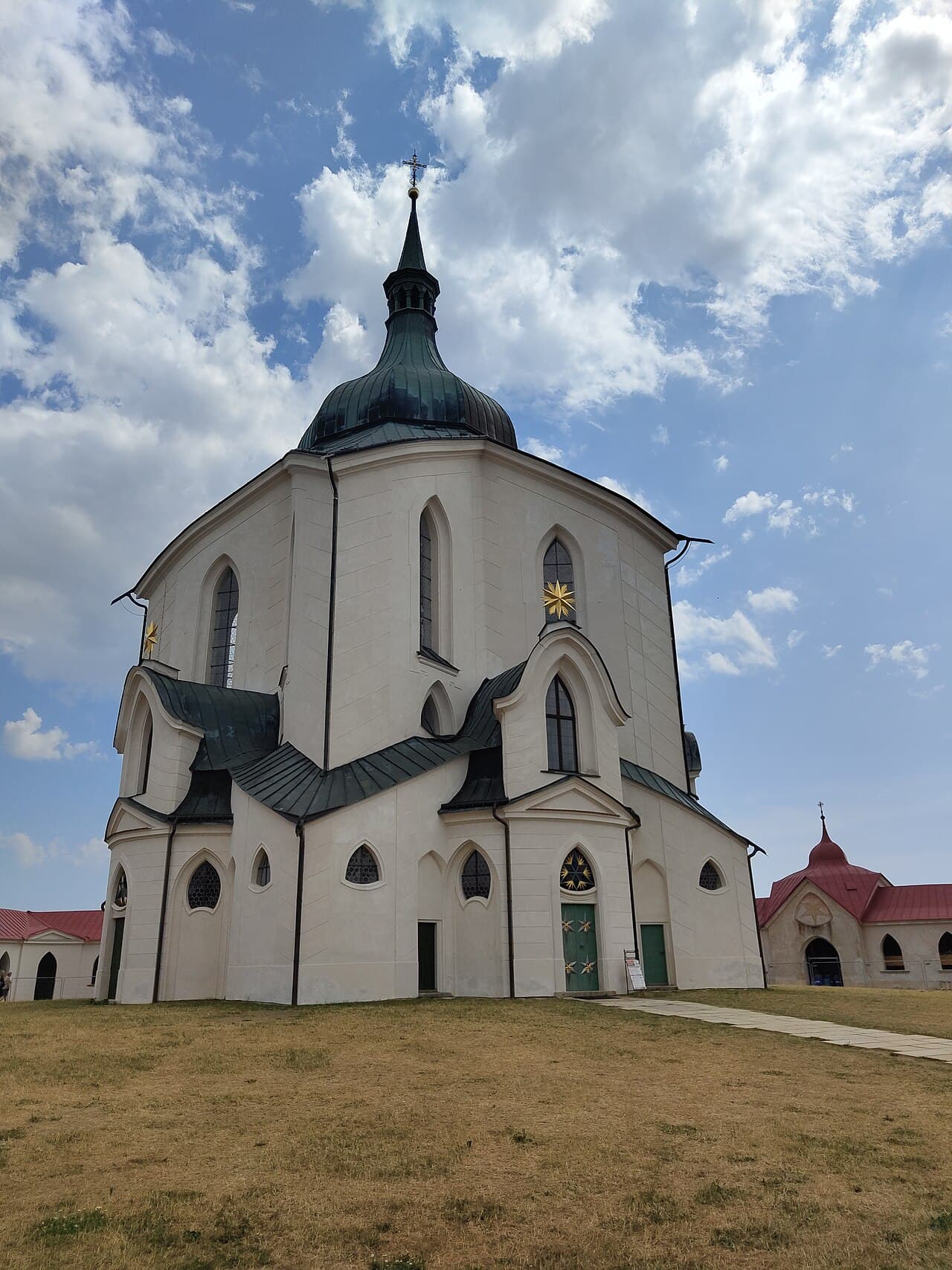 Église Saint-Jean-Népomucène, lieu de pèlerinage à Zelená Hora