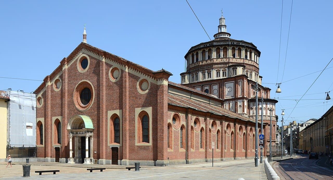 L'église et le couvent dominicain de Santa Maria delle Grazie avec « La Cène » de Léonard de Vinci